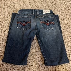 Lucky brand red stitch jeans 26